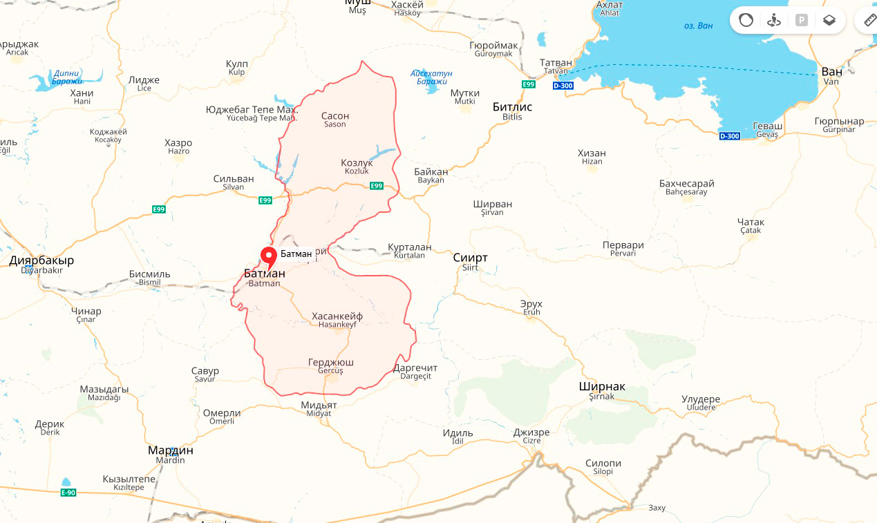 Карта турции мидьят