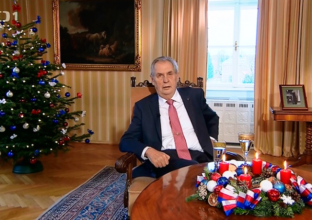 Рождественское обращение президента Чехии: видео