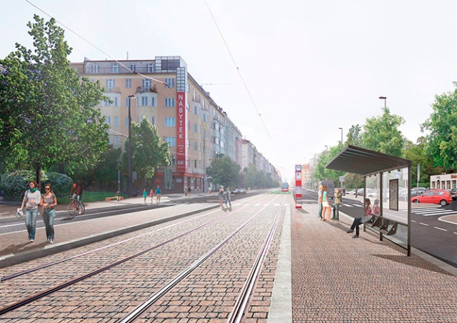 Ремонт путей ограничит движение трамваев по улице Vinohradská в Праге