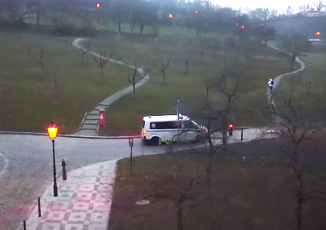 В Праге полицейский показал хорошую форму, догнав бежавшего на холм подростка: видео