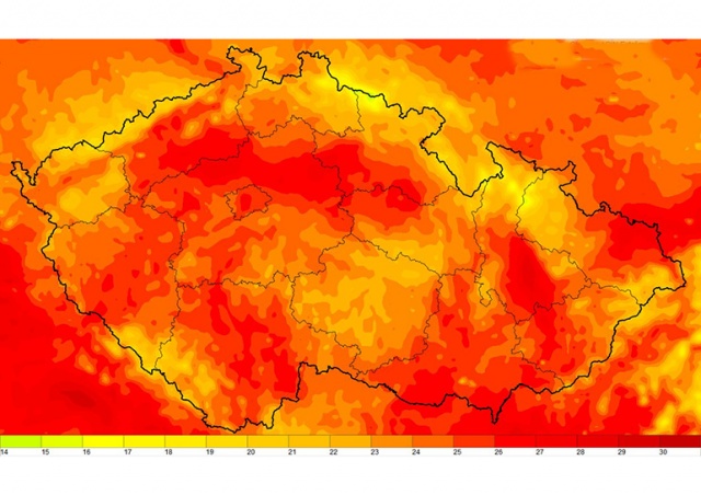 В Чехию идет потепление до 31˚C