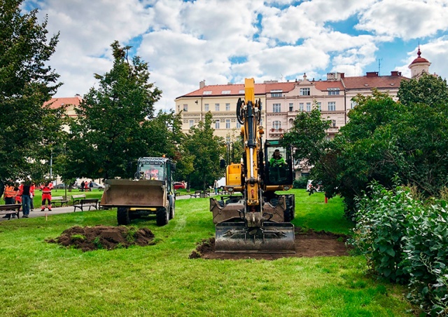 Началась масштабная реконструкция станции метро Jiřího z Poděbrad