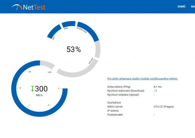 В Чехии заработал государственный измеритель скорости интернета