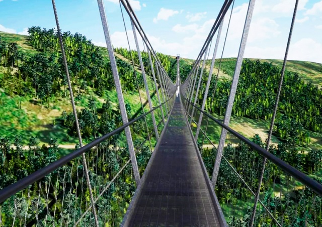 В Чехии началось строительство самого длинного подвесного моста в мире