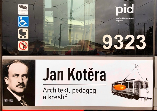 В честь архитектора Яна Котеры в Праге назвали трамвай