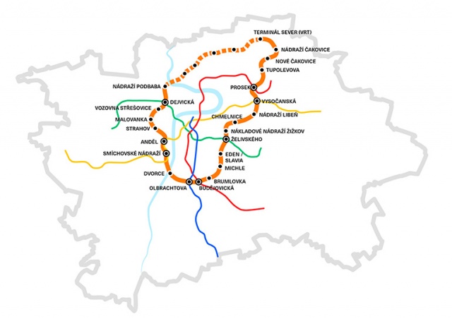 Пражские власти предложили построить кольцевую линию метро