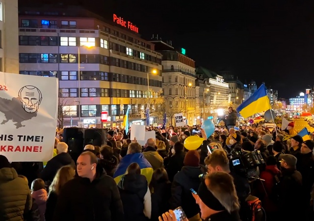 В центре Праги прошел митинг в поддержку Украины