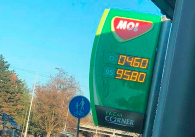 Заправки MOL продавали бензин по 95 крон