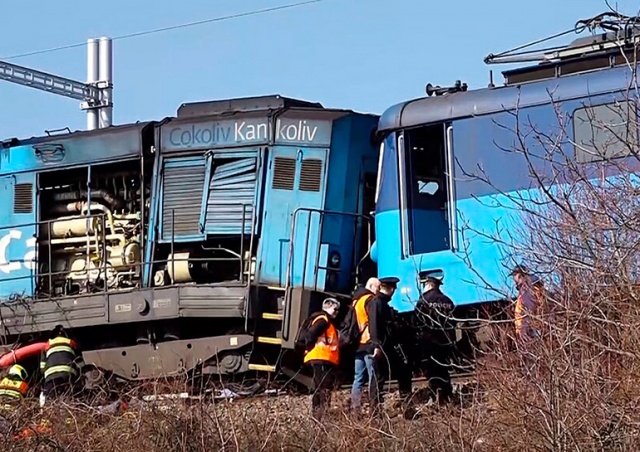  В Праге столкнулись два грузовых поезда