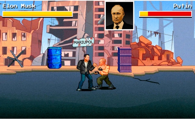 Украинские разработчики выпустили браузерную игру «Маск против Путина»
