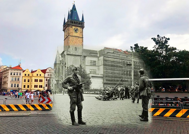 Прага в день советского вторжения и сейчас: фотопроект