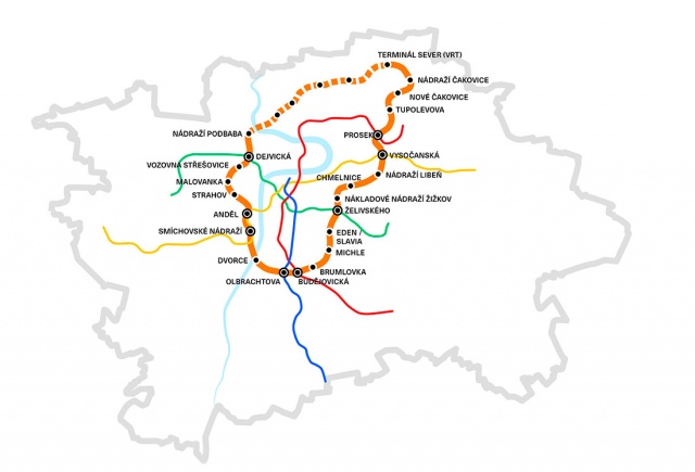 Прага изучит целесообразность строительства кольцевой линии метро