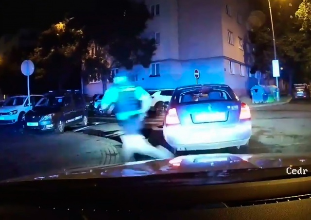 В Праге пьяный водитель пытался убежать от полиции: видео