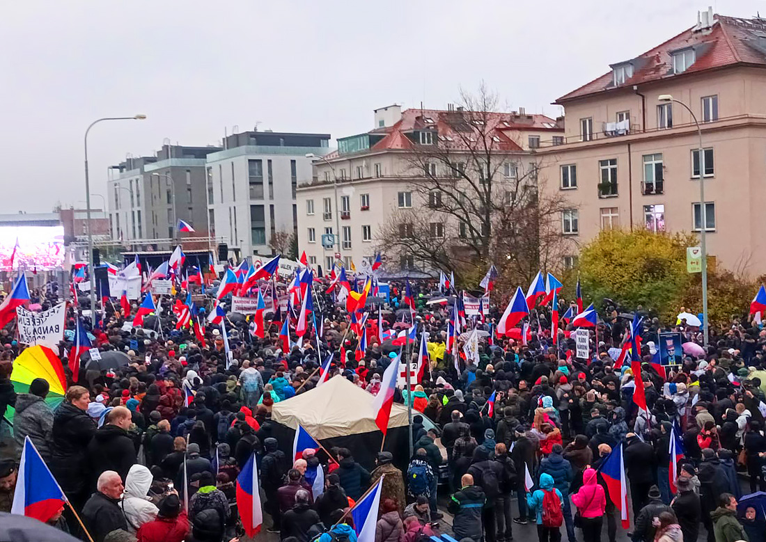 В Праге прошел очередной пророссийский митинг