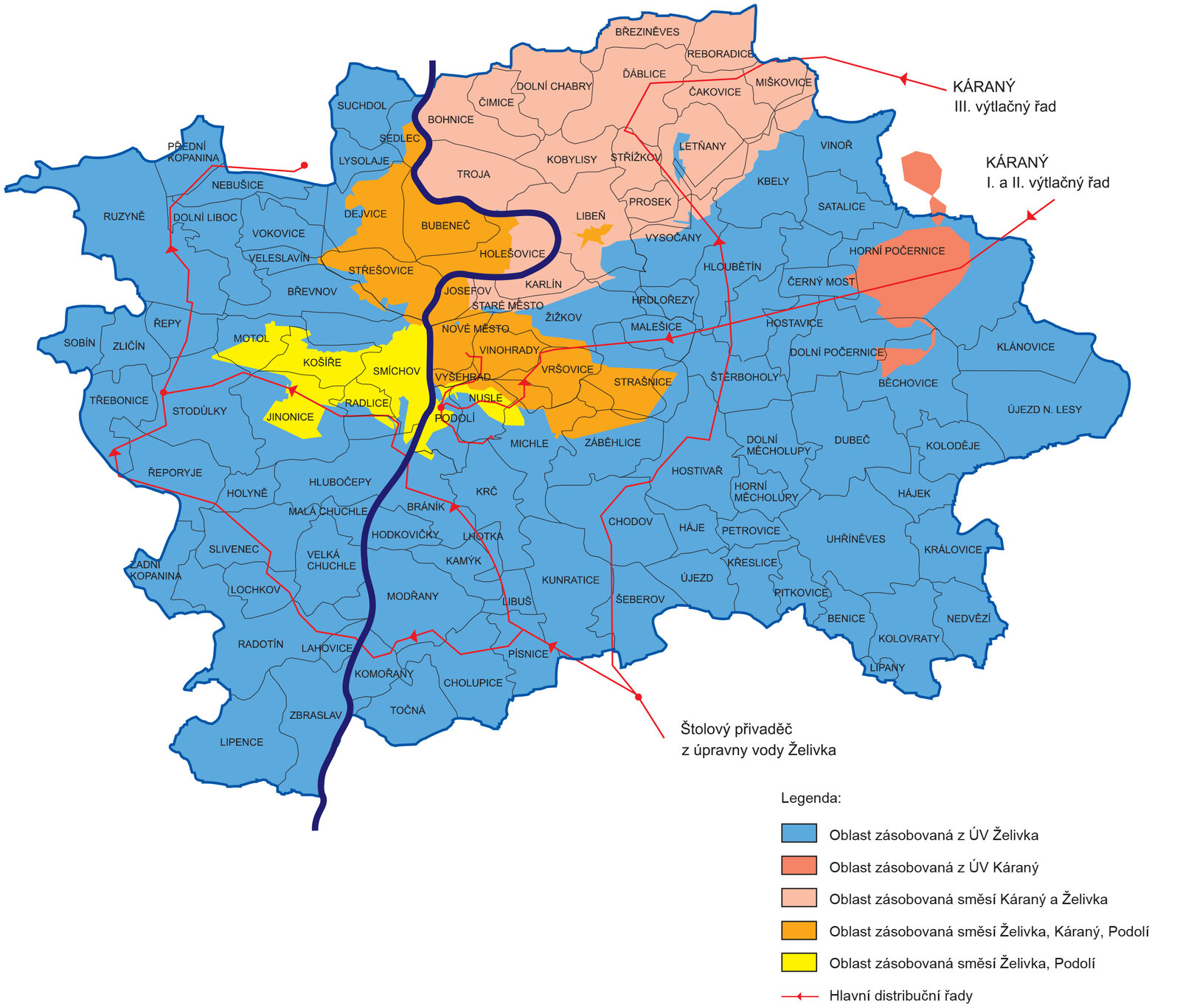  качество водопроводной воды в районах Праги поможет онлайн-карта .