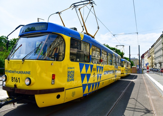 Прага оформила трамвай в поддержку Украины