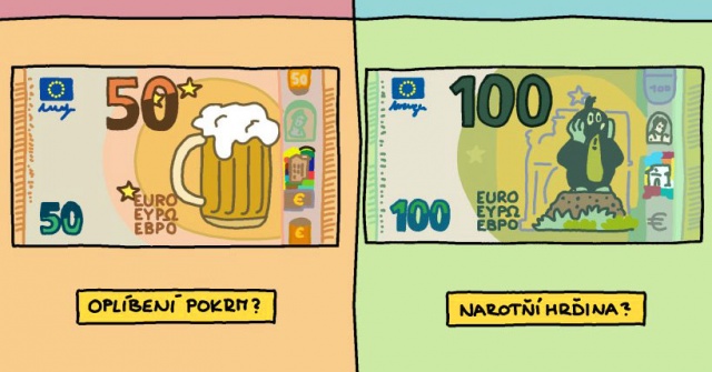 Как выглядели бы банкноты евро в Чехии: 4 забавные идеи