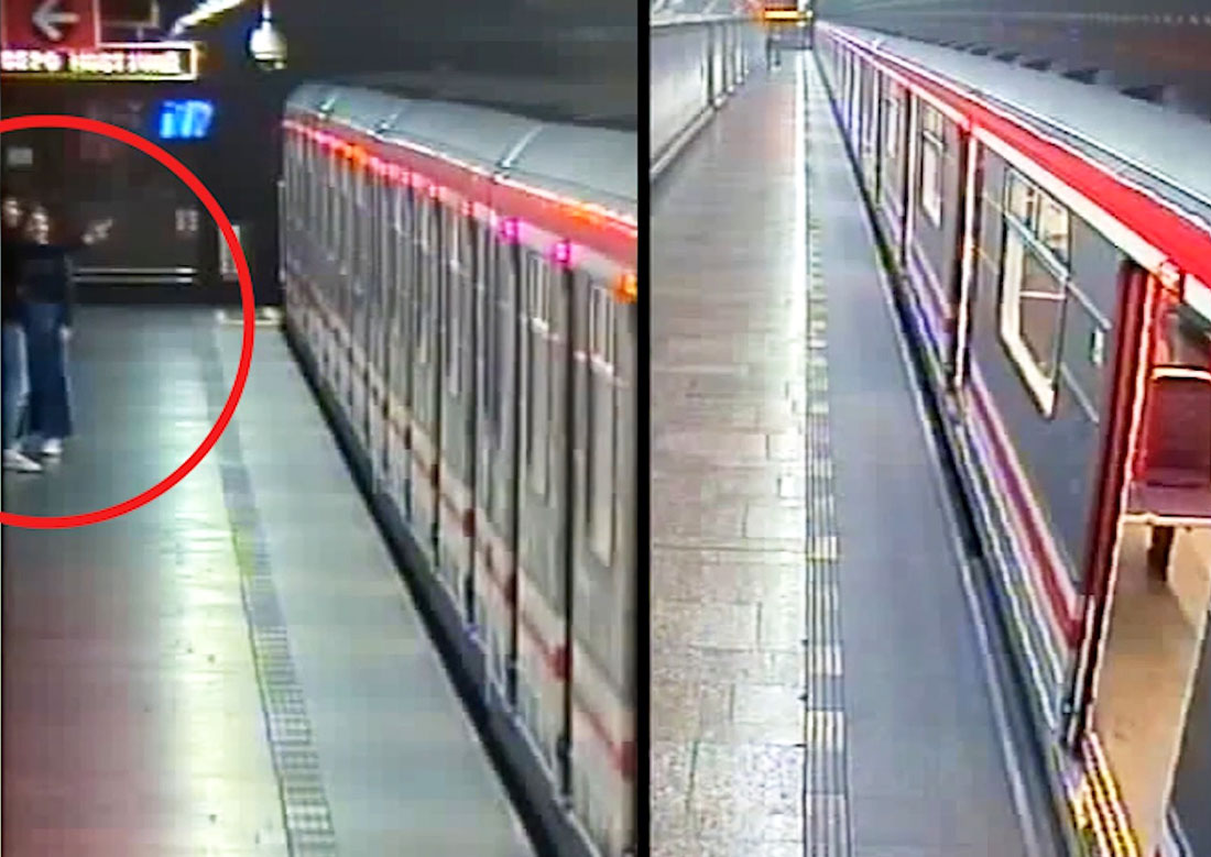 В метро Праги неизвестный угрожал пассажиру пистолетом: видео