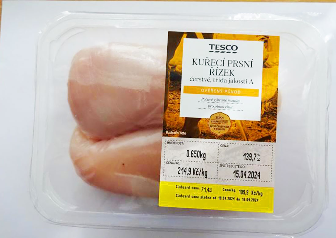 В чешские магазины Tesco попала зараженная сальмонеллой курятина