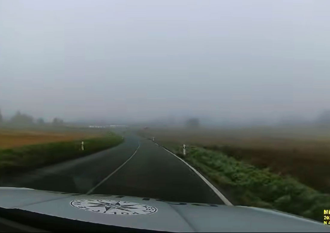 В Чехии по туманному шоссе шла двухлетняя девочка в одной пижаме: видео