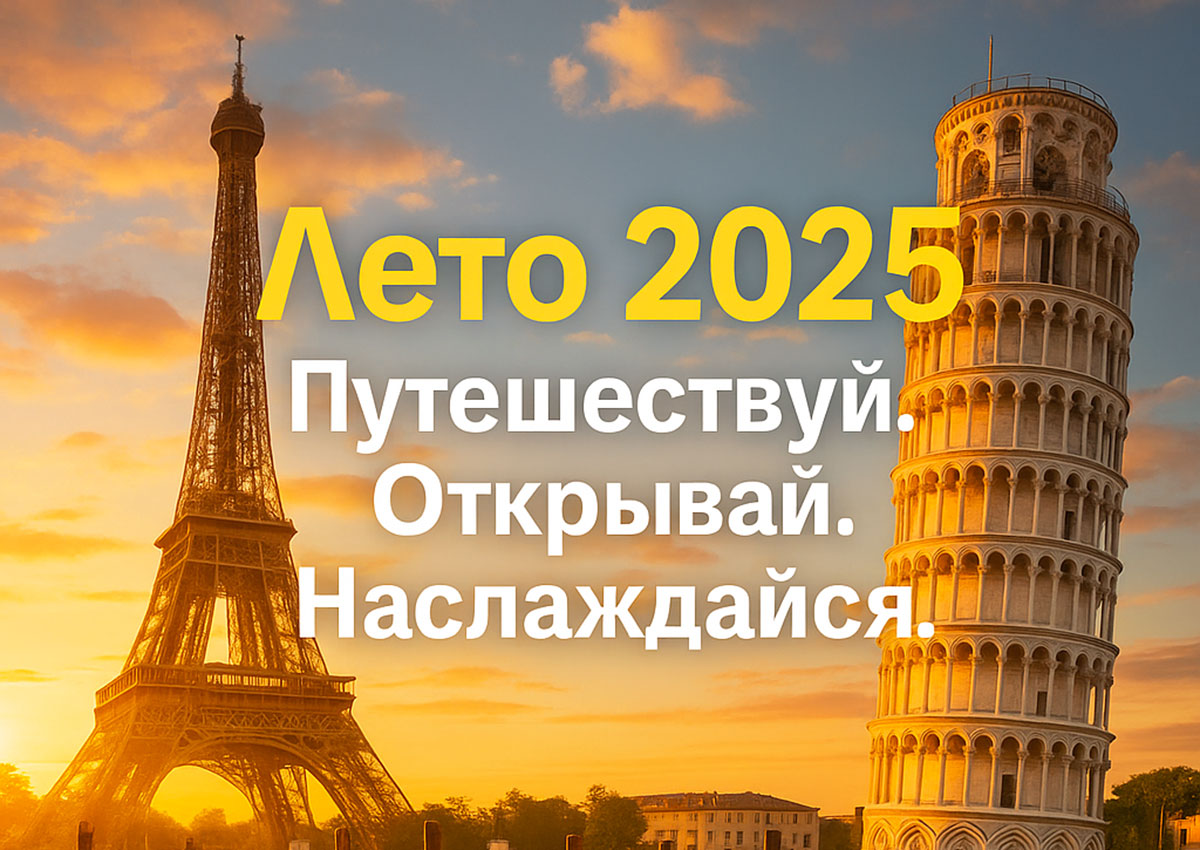 Лето 2025: Путешествуй. Открывай. Наслаждайся