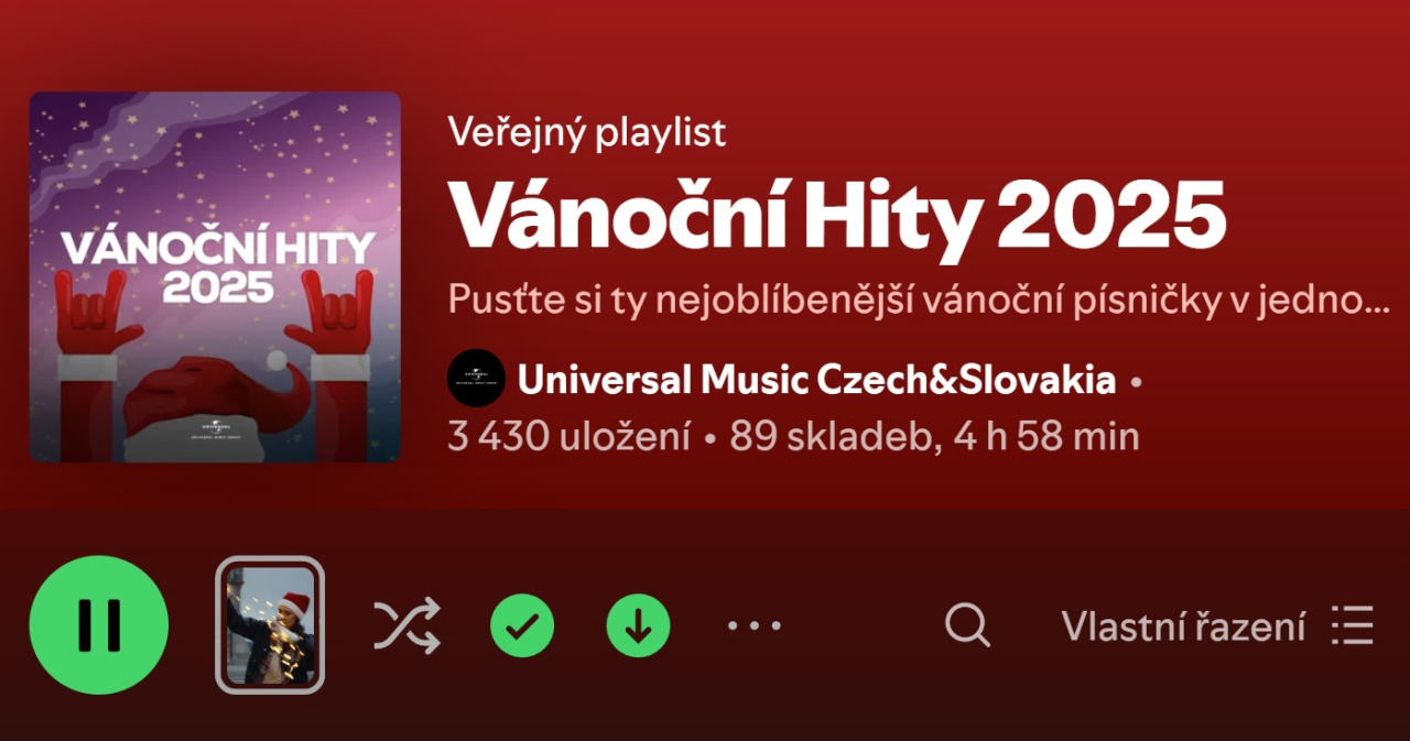 Spotify опубликовал рождественский плейлист для Чехии