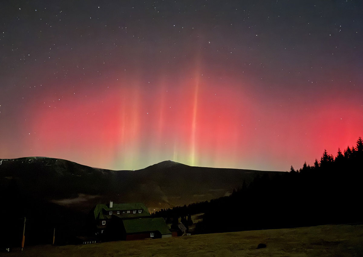 В Чехии наблюдали северное сияние: видео