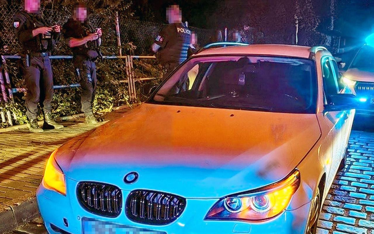 В Чехии иностранец с поддельными правами ехал на BMW с неработающими фарами