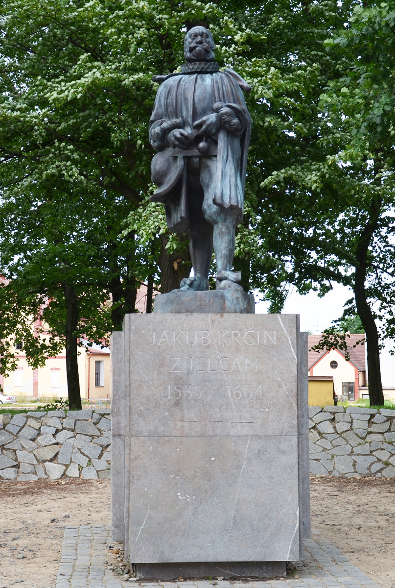 Якуб Крчин, памятник в городе Тршебонь