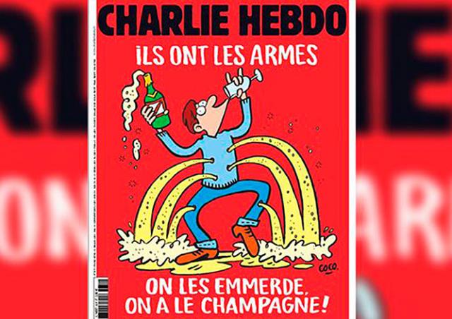 Charlie Hebdo нарисовал новую карикатуру на теракты в Париже