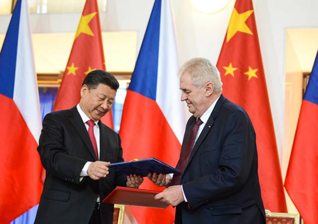 Главы Чехии и Китая подписали договор о стратегическом партнерстве между странами