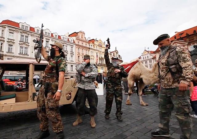 Инсценировка вторжения исламистов вызвала панику в центре Праги